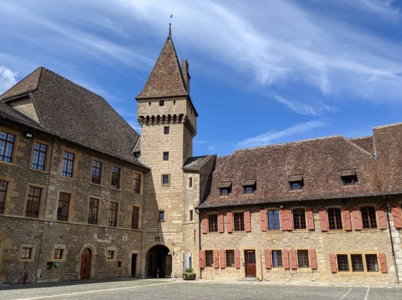 Château de Colombier, Milvignes, Switzerland